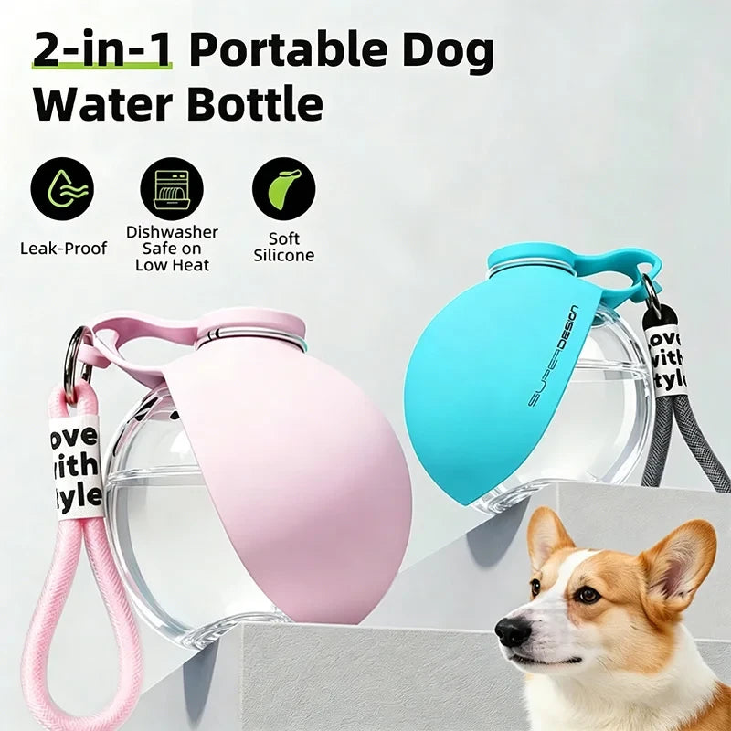 Portable Silicone Pet Water Bottle